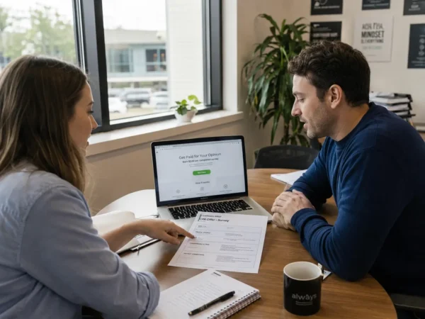 Publisher and affiliate manager reviewing CPA offer requirements, tracking, GEOs, and conversion terms