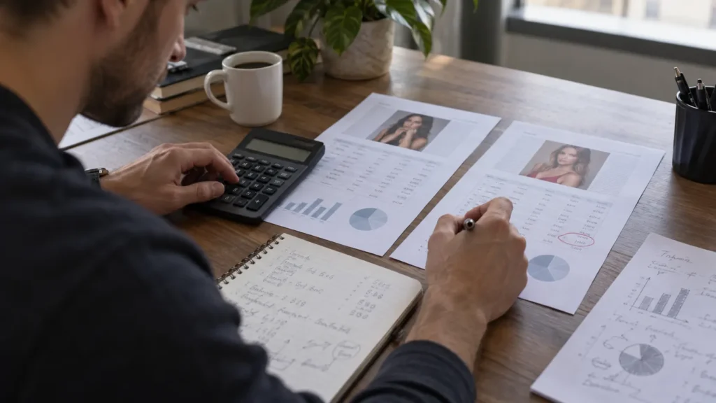 Dating affiliate economics review comparing payout, EPC, EPM, conversion rate, approval rate, and net ROI
