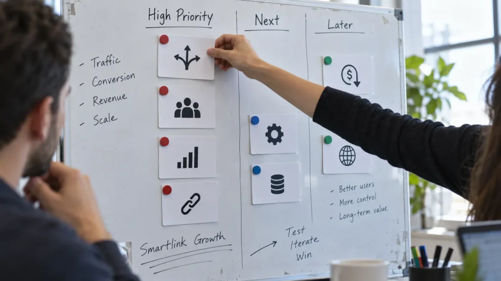 Smartlink feature review prioritizing routing, tracking, optimization, scalability, fallback, and traffic control