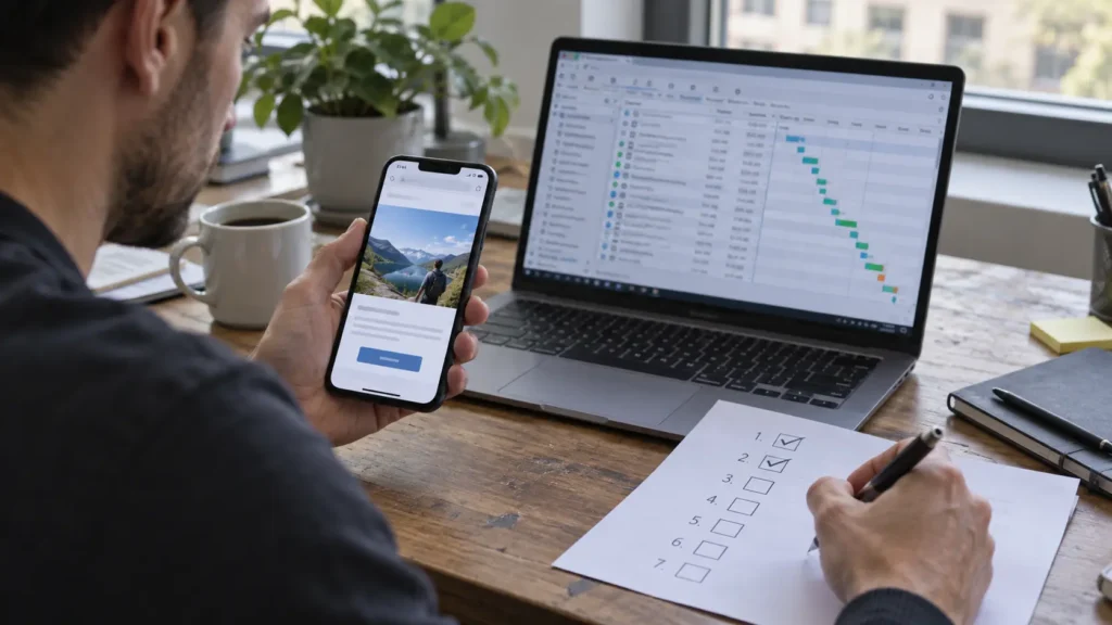 Smartlink click test tracing one visit through routing, offer selection, conversion, postback, and reporting